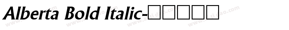 Alberta Bold Italic字体转换